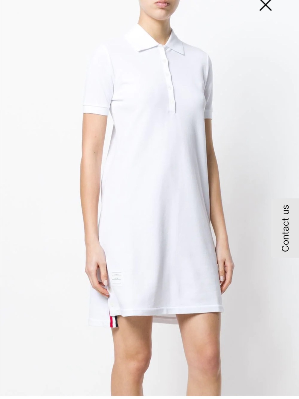 Thom Browne Cotton Piquet Polo Dress With Tricolored Detail
